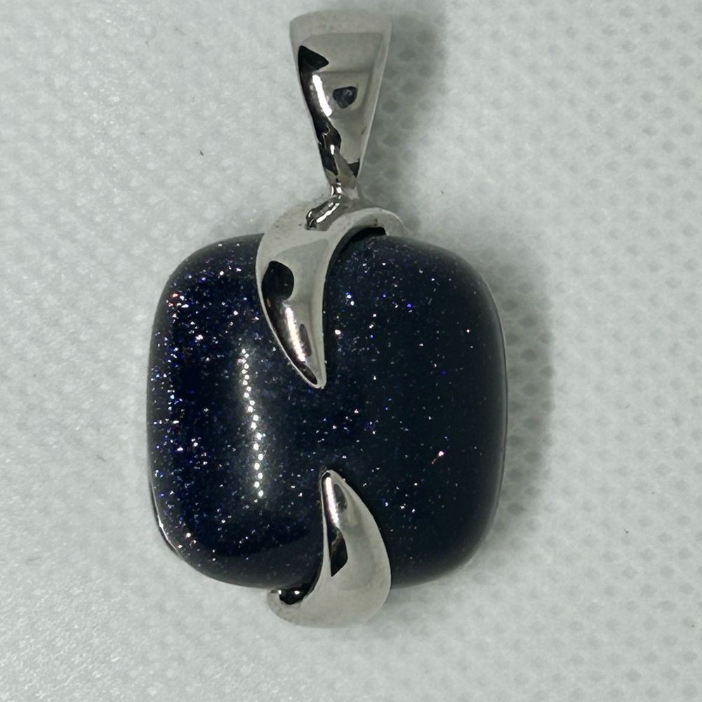 Lia Sophia Sparkly Dark Purple‎ & Silver Necklace Slide “ blackberry”